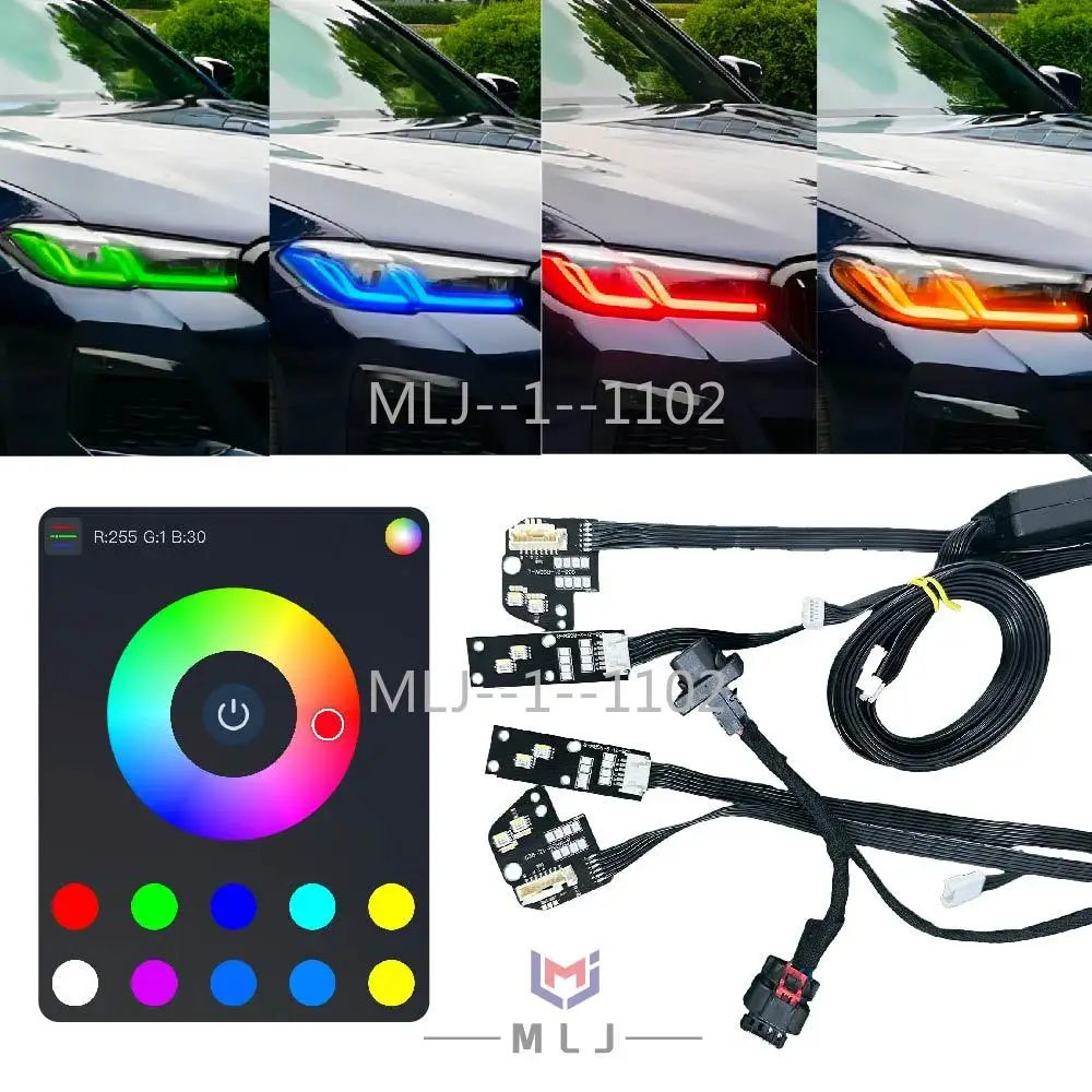 FOR BMW 5 Series G30 2022 2023 LCI RGB DRL Multi-Color Daytime Running Light Chip Accessories Control Internal Wiring Harness