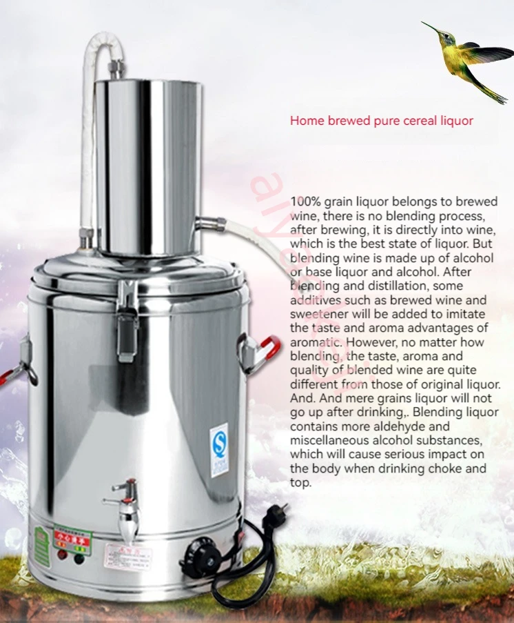 Stainless Steel Distillation Tower Brewing Machine Alcohol Distiller Wine Brandy Brewing Kit Essential Oil