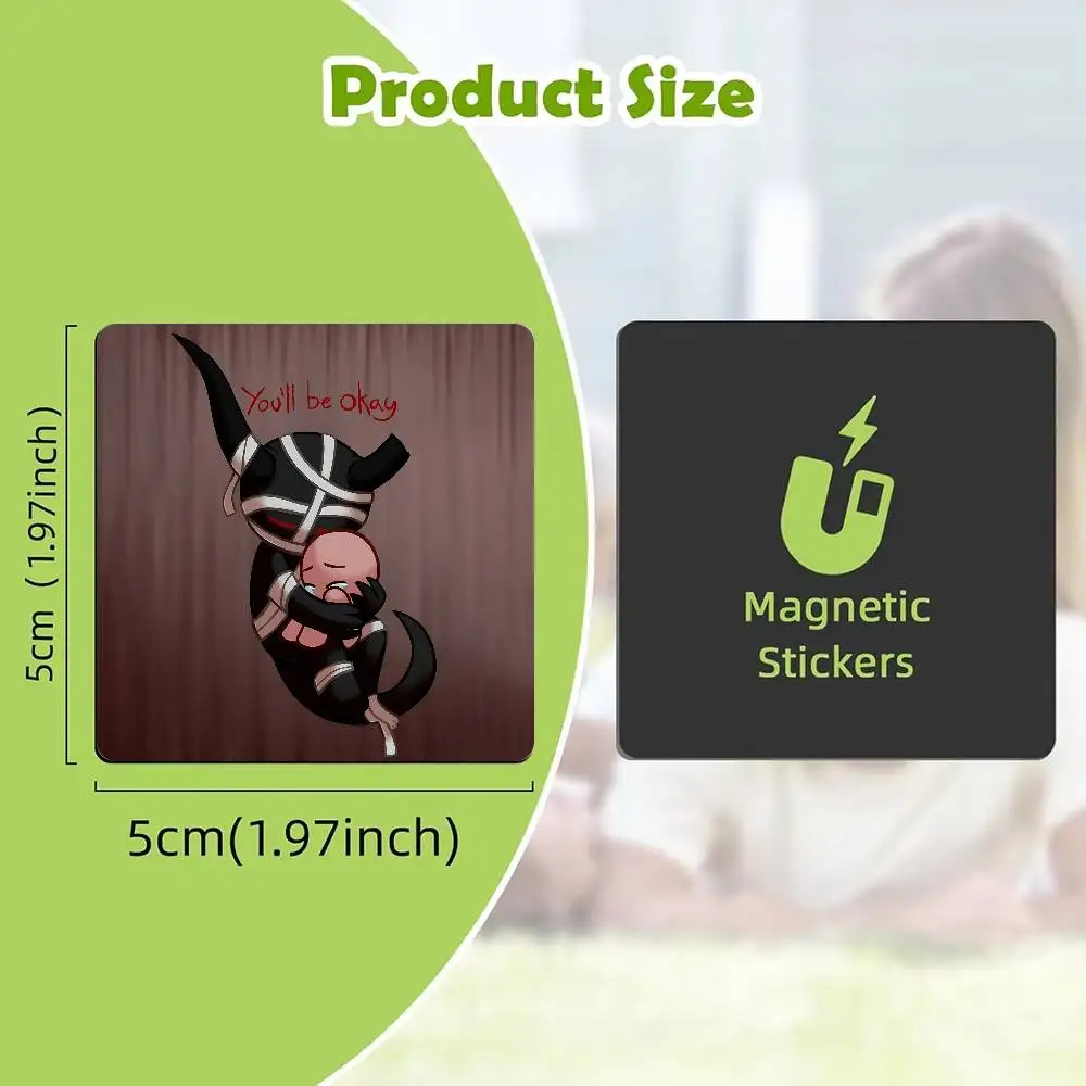 Cool The B-Binding of I-Isaac Acrylic Refrigerator Magnets Square Sticker Kitchen Office Decor Creative Birthday Craft Gift