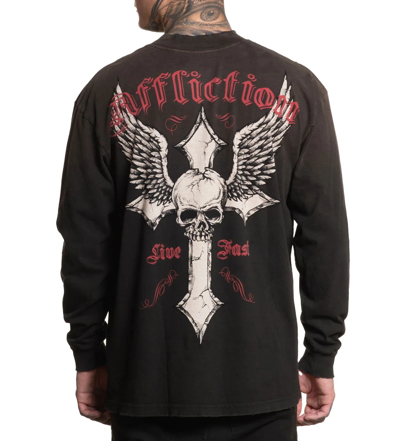 

Y2K New Affliction футболка с длинными рукавами в стиле хип-хоп с круглым вырезом футболка большого размера мужская женская повседневная готическая одежда топы уличная одежда