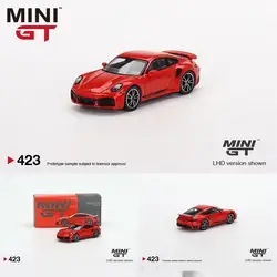 TSM MINI GT 1:64 #423 911 Turbo S Guards Red  Die-cast alloy car model collection display  gifts