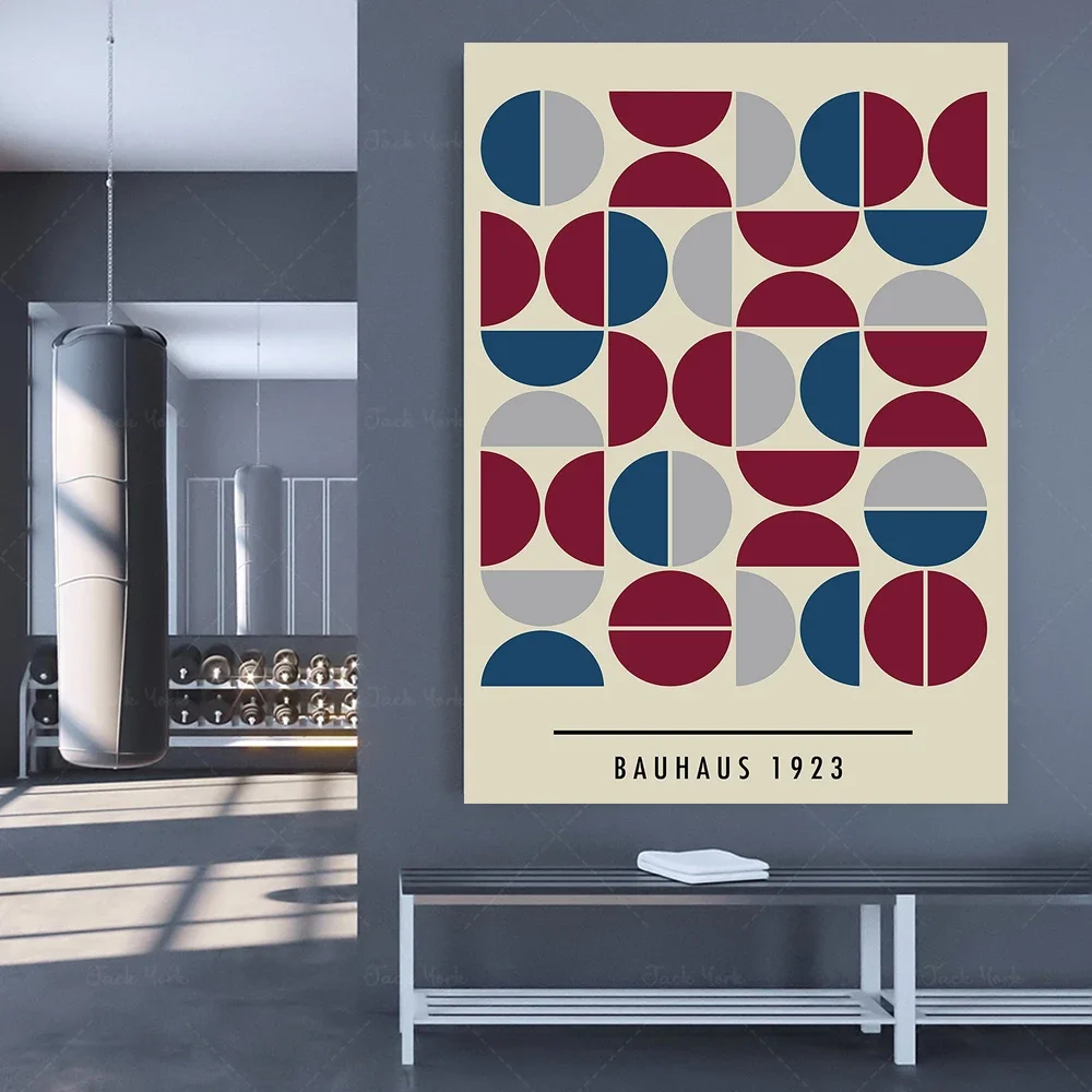 Bauhaus Art Exhibition Poster, Bauhaus-Ausstellungsdruck, Bauhaus-Druck, Walter Gropius, Bauhaus-Wandkunst, geometrische Kunst