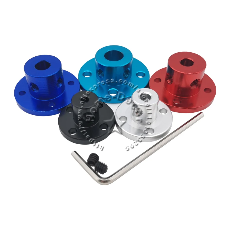 1Pcs Colour Aluminum Alloy Rigid Flange Coupling Motor Guide Shaft Coupler Motor Connector 3mm/4mm/5mm/6mm/8mm Inner Hole
