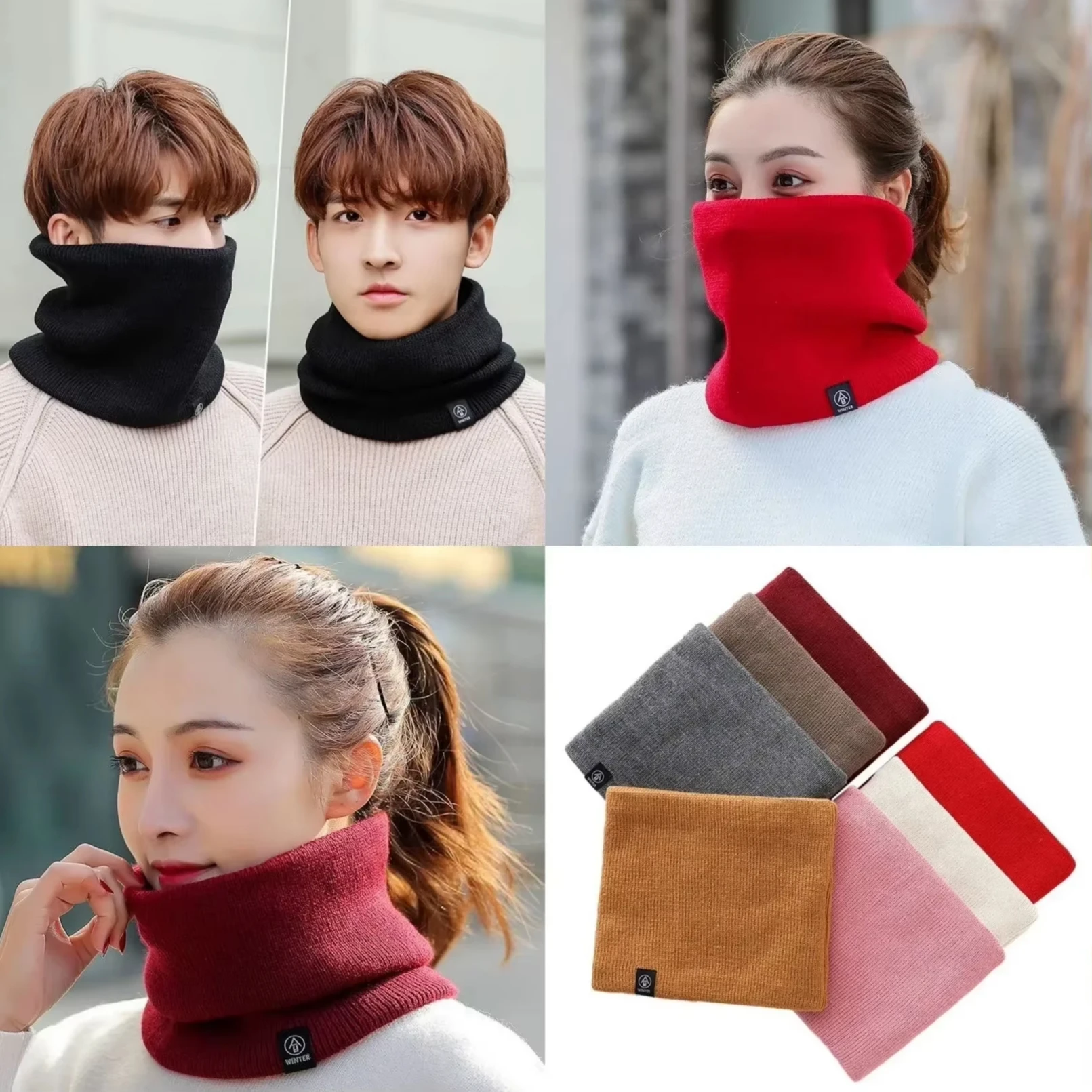 Thermal Scarf Cold-Proof Ski Hat Balaclava Full Face Mask Cycling Hunting Head Neck Cover Winter Men Women Helmet Liner Cap
