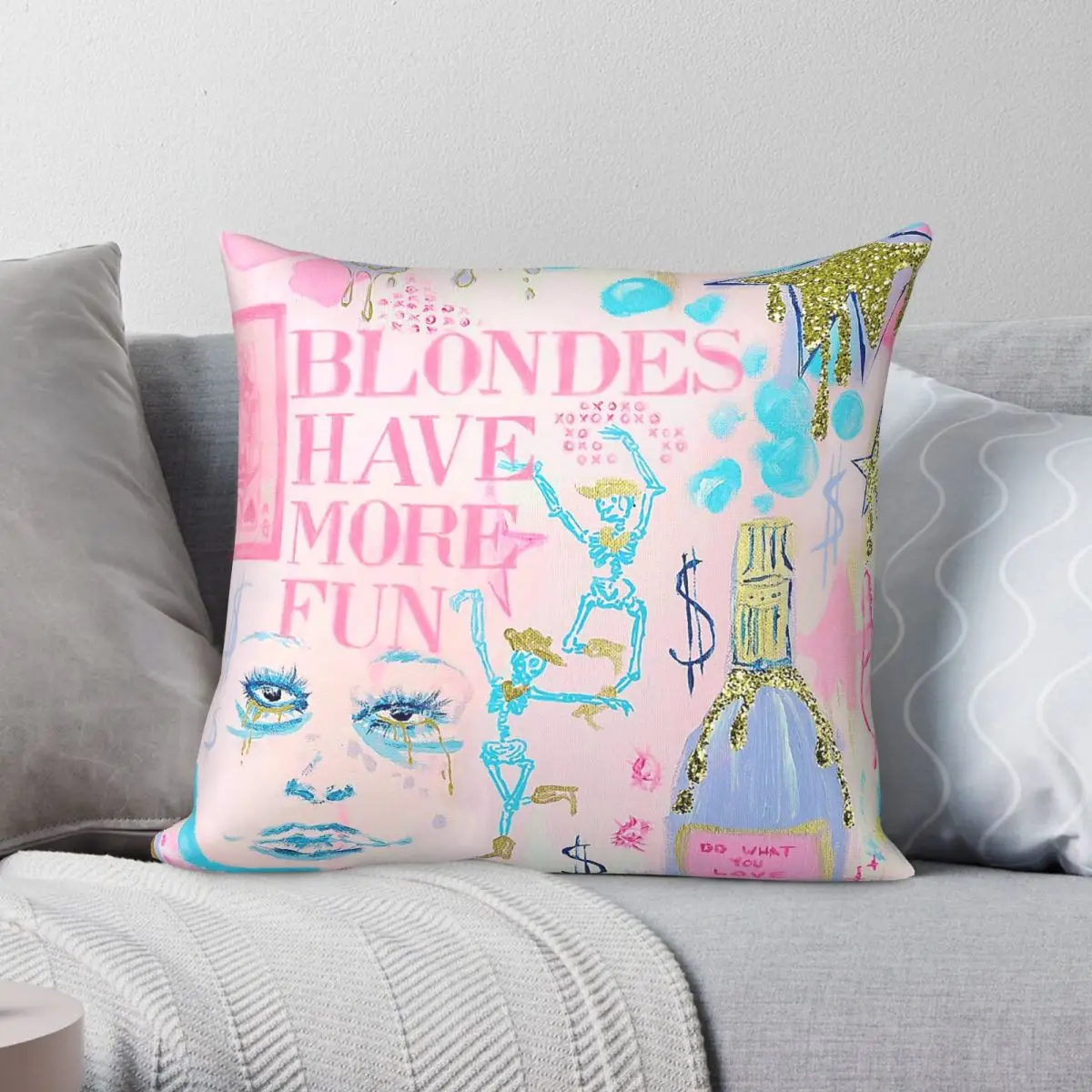 Rod Stewart Blondes Have More Fun Square Pillowcase Polyester Linen Velvet Creative Zip Decorative Pillow Home Cushion Cover