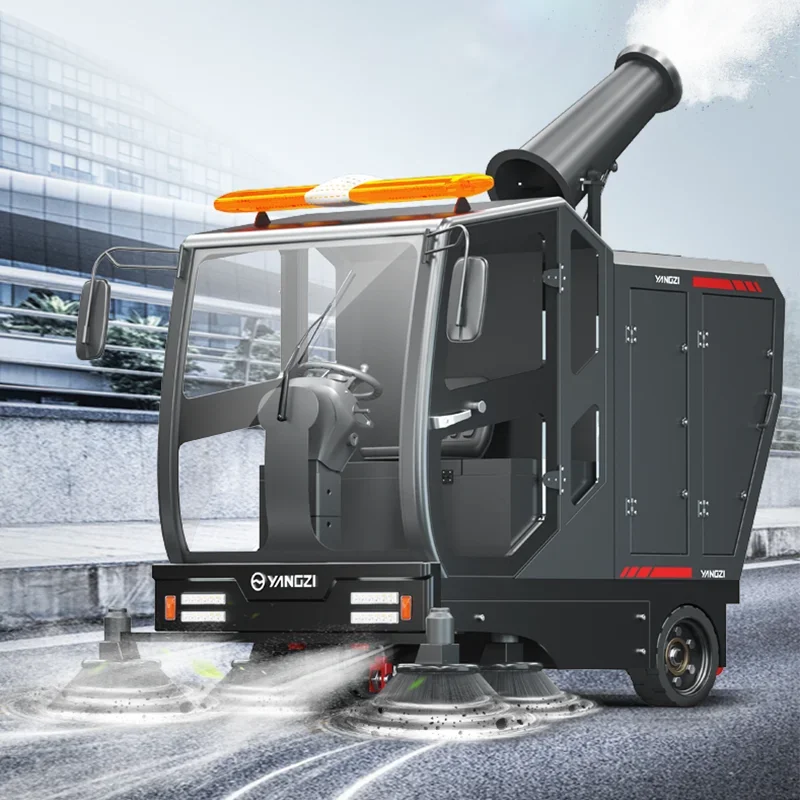 

Outdoor New Convenient Cleaning Car Electric Automatic Ride On Industrial Street Sweeper Cleaning Machine For Parking Lot