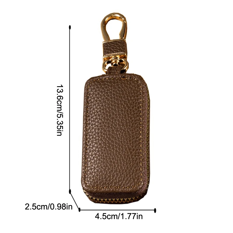 1pcs Universal Car Key Bag Cover Case Leather Key Wallet For Car Keychain Holder Accessories