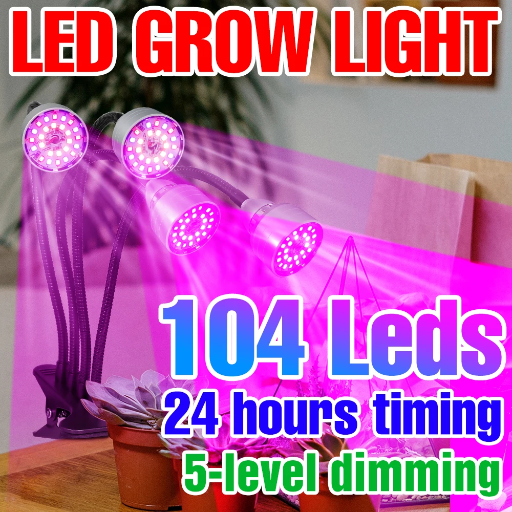 

LED Grow Light Full Spectrum Phytolamp For Plants UV Lamp Flower Seeds Hydroponic Indoor Cultivation Growbox Dimmable Phyto Lamp