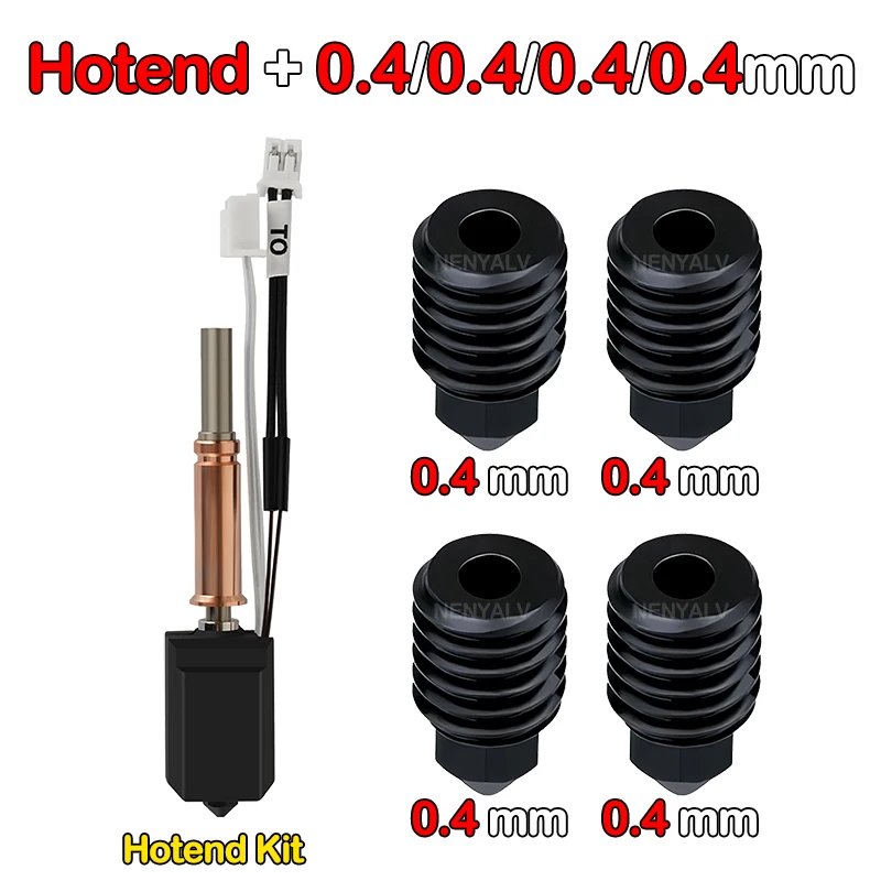 Für Anycubic Kobra 3 V2 Hotend-Kit Neues Upgrade-Hotend für Anycubic Kobra 3 Keramik-Hotend 3D-Drucker Messingdüse aus gehärtetem Stahl