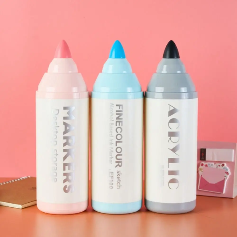 Multifunction Marker Pen Shape Pen Holder Detachable Colorful Pencil Pot Plastic Stationery Storage Organizer For Kids