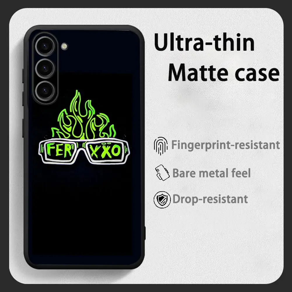 Cool pop Fer-xxo singer poster  Phone Case For Samsung Galaxy S26 S25 S24 S23 S22 S21 Plus Ultra Fold A Soft Black
