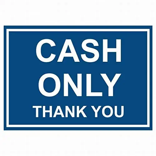 Fsdva Cash Only Thank You Sicherheitsschild Blechschild