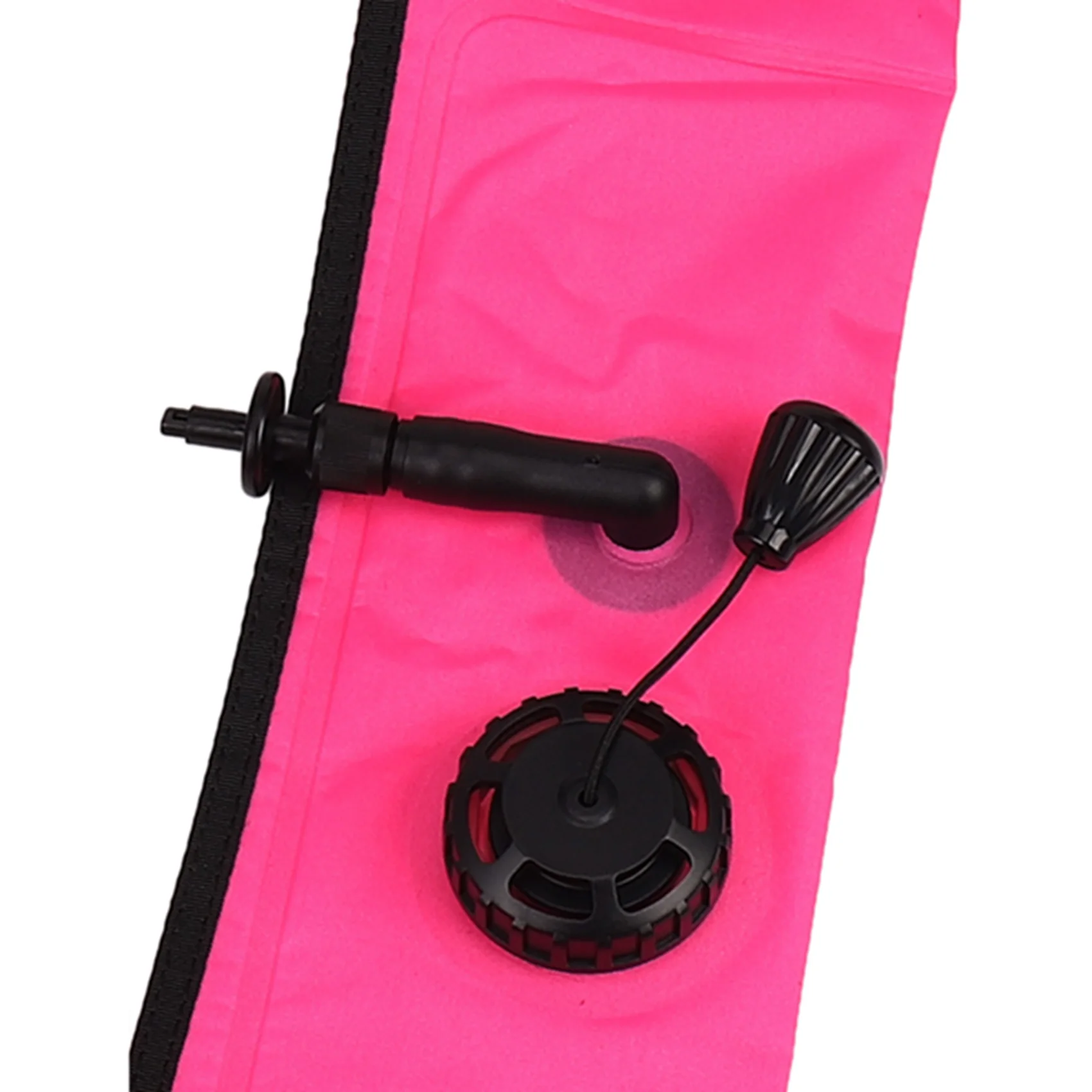 AAA87 1M Scuba Diving Inflatable SMB Surface Signal Marker Buoy Visibility Float Signal Tube Sausage,Rose Red