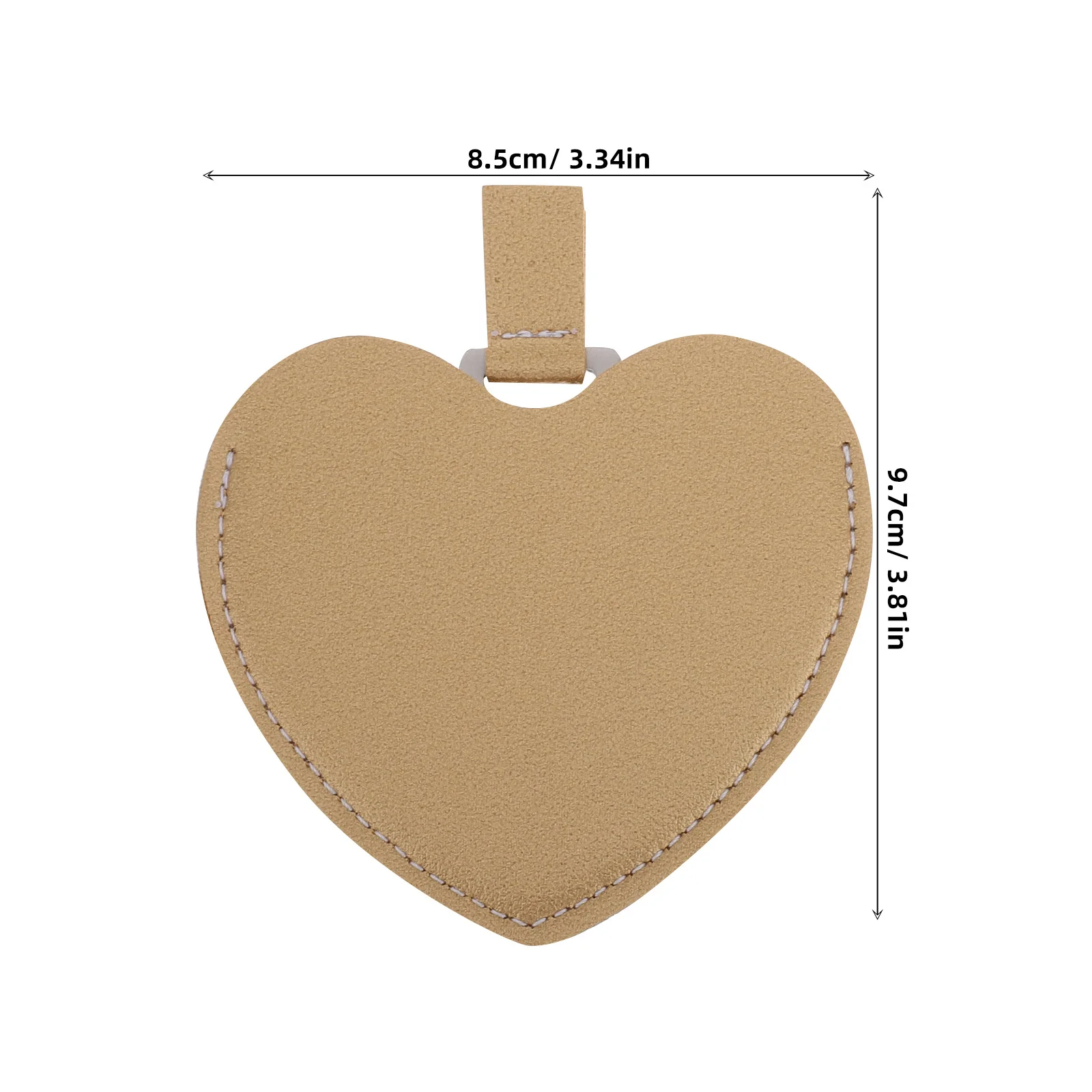 2Pcs Heart-Shaped Makeup Mirror Stainless Steel Mini Compact Portable Travel Small Handheld Vanity Mirror Small Pocket Mirrors