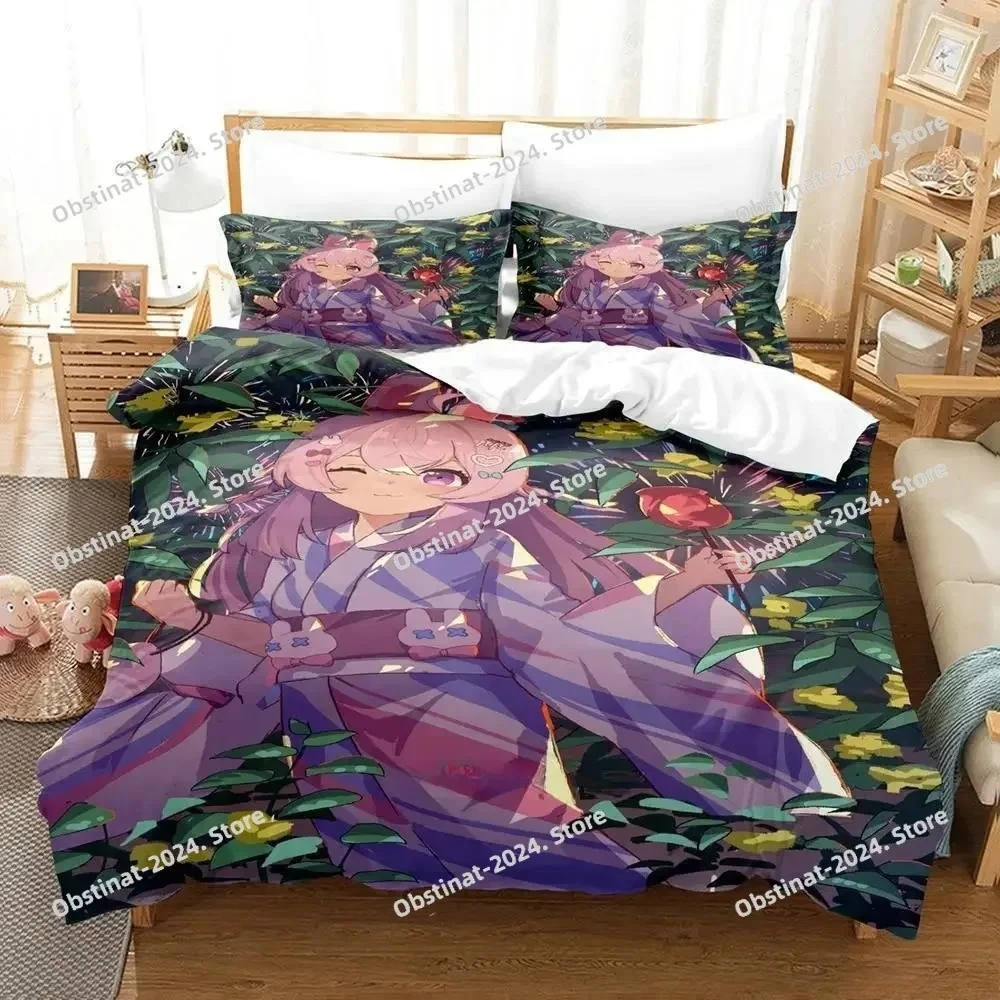 

3D Kawaii Pipkin Pippa Bedding Set Printed Bed Duvet Cover Sheet Pillowcase Bed Soft Quilt Cover Full Queen King Size Sheet Set