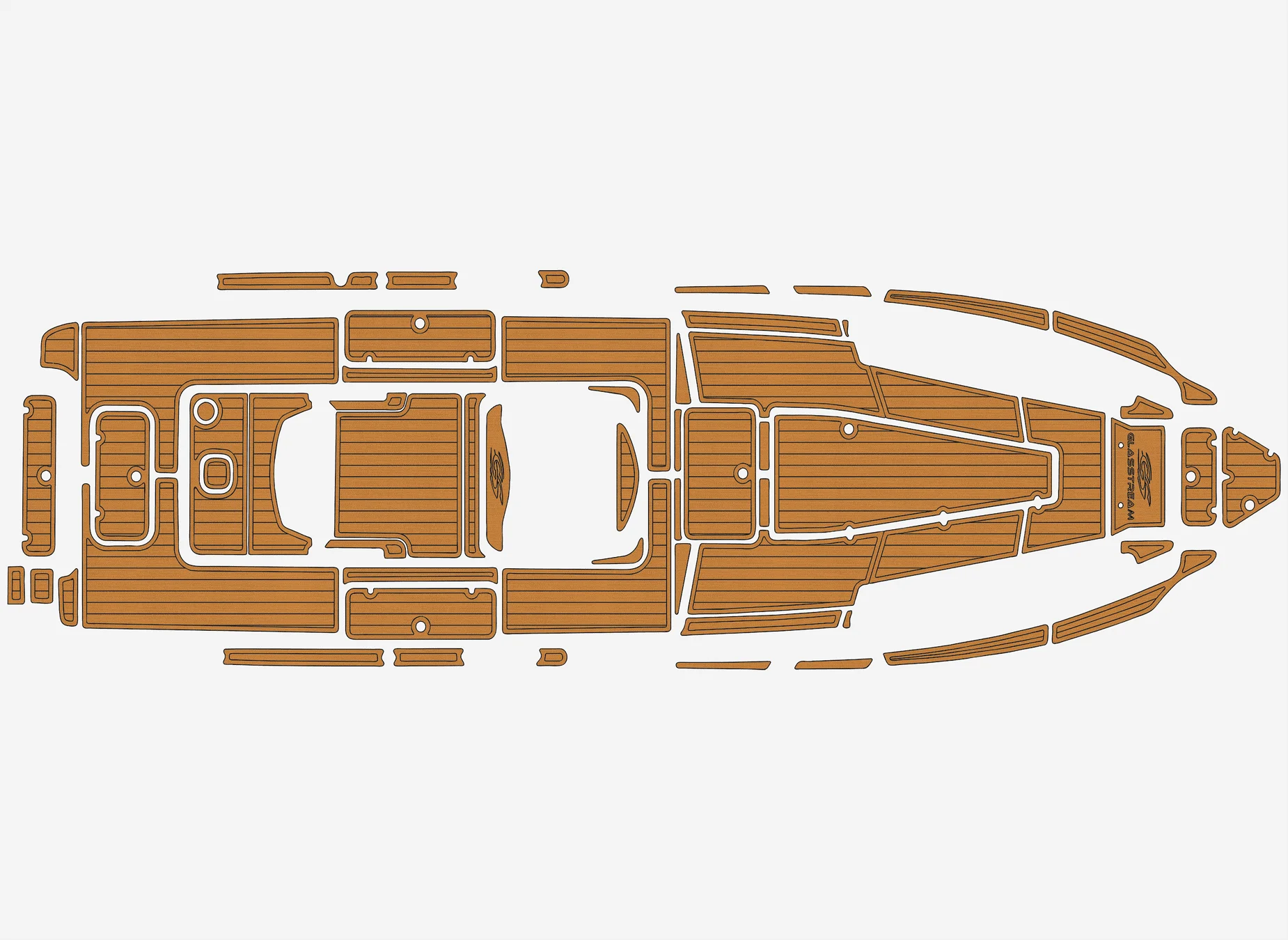 Anti-Skid EVA Faux Teak Self-Adhesive 6mm Boat Decking Pad for 2022  Glasstream 360 Pro XS Yacht Cockpit Durable Marine Floor