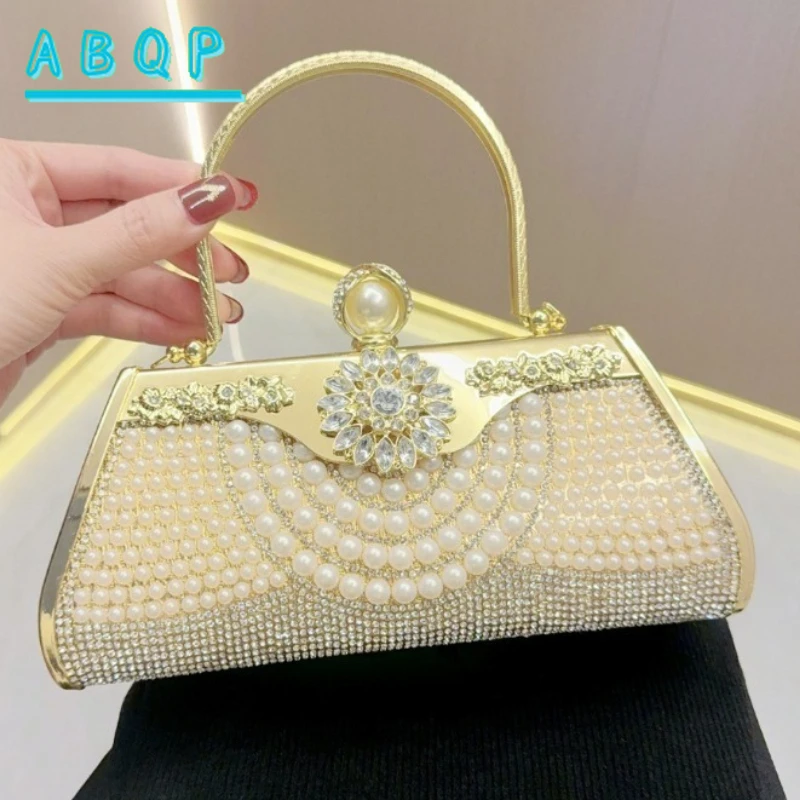 

New Dinner Handbag with Diamonds Shiny Dinner Party Women's Handbag High Quality Fashion Women's Diamond-encrusted Shoulder Bag