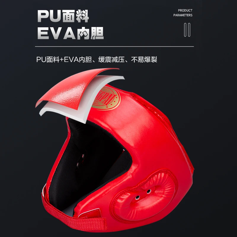 Kick Boxing Helmet PU Half-pack Punching Head Guard Karate Muay Thai Fight MMA Sanda Training Adults Kids Protection Gears