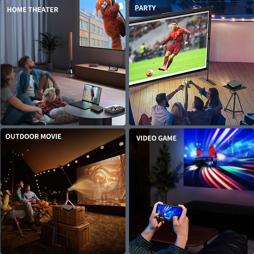 YERSIDA A30 Мини-светодиодный проектор WIFI синхронный мобильный телефон Smart TV домашняя поддержка Full HD портативные уличные проекторы театр