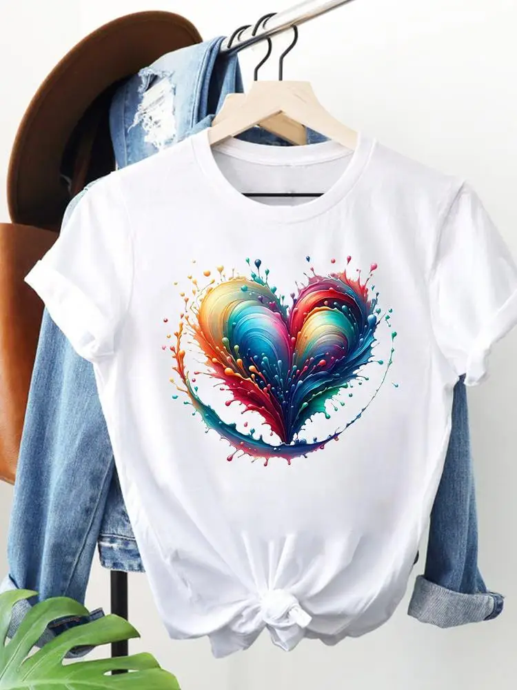 T-shirts décontractés impression impression mode graphique T-shirts haut dessin animé tendance mignon 90s à manches courtes t-shirt femme vêtements pour femmes