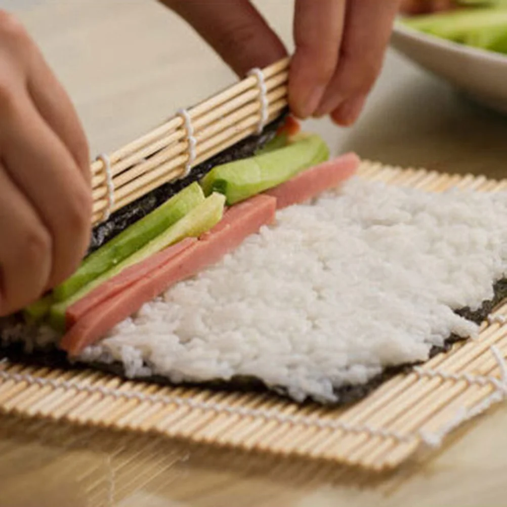 

Premium Sushi Kit 1 Mat 1 Paddle Easy Use Clean No Complicated Machine Needed Sushi Mat Rice Paddle