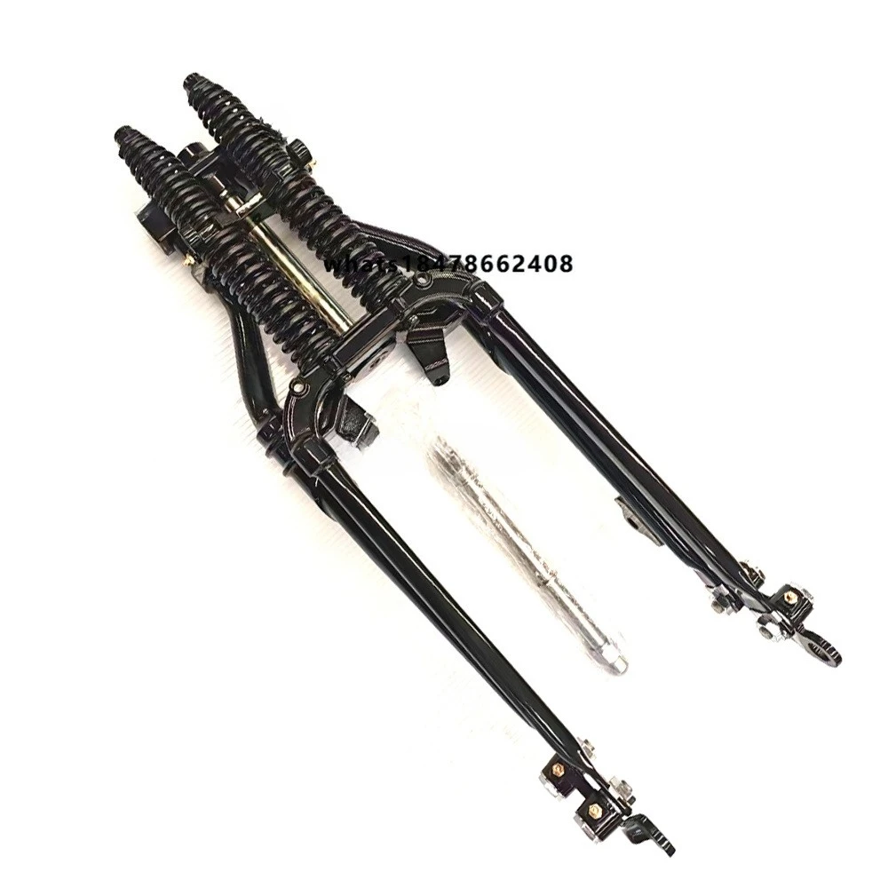 High Carbon Steel Chrome Plated Black Springer Front Fork Vintage Motorcycle Classic Body System Accessories Size 18-26