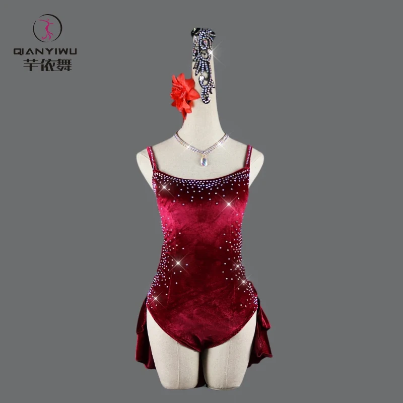 2024 New Latin Dance Competition Costume Sexy Ballroom Party Sport Skirt Practice Wear Cabaret Outfit Girl Line Suit Samba Stage