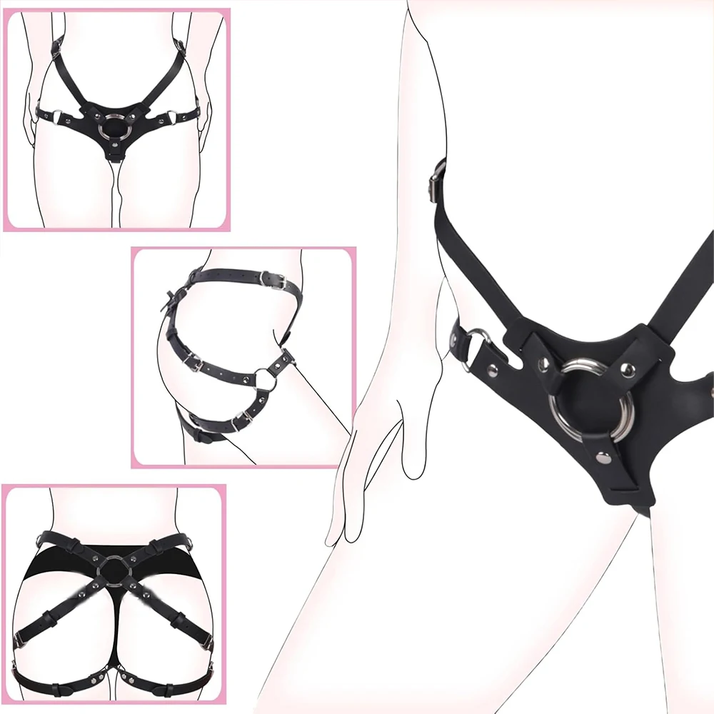 حزام على قضبان اصطناعية السراويل لسخير المثليات BDSM كس السراويل الشرجية واقعية لعبة الجنس مع حلقات للنساء المثيرة ديك الجنس لعب #6