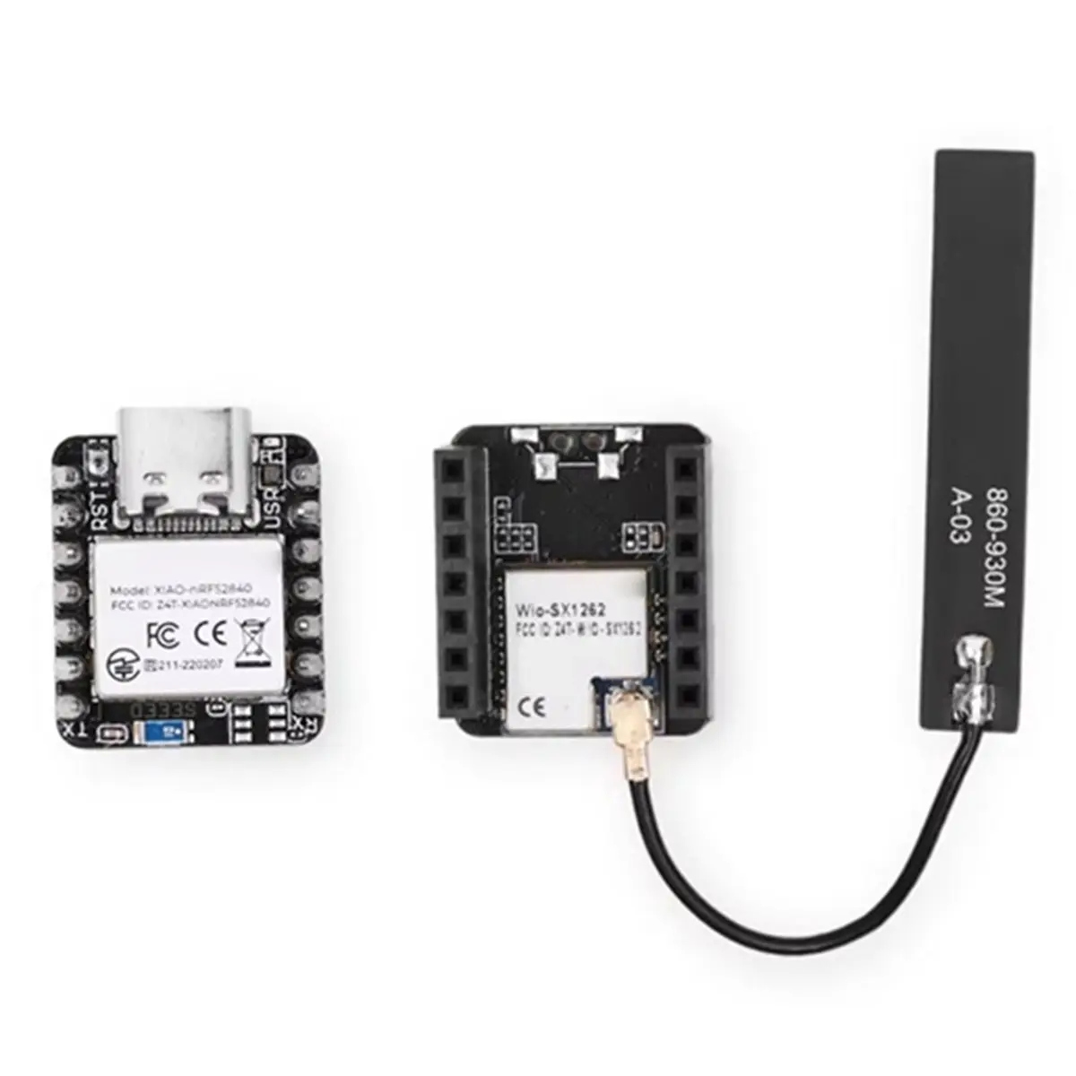 wilwill 3PCS XIAO NRF52840 & Wio-SX1262 Kit for Meshtastic, LoRa 862-930MHz, Microcontroller Bluetooth, Integrated Antenna