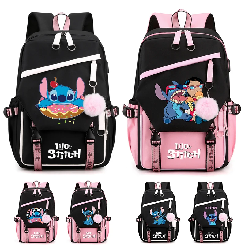 

Lilo Stitch Backpack Teenager Girl Boy School Backpack Children Anime SchoolBag Women Cute Rucksack Travel Cartoon Bag Mochila