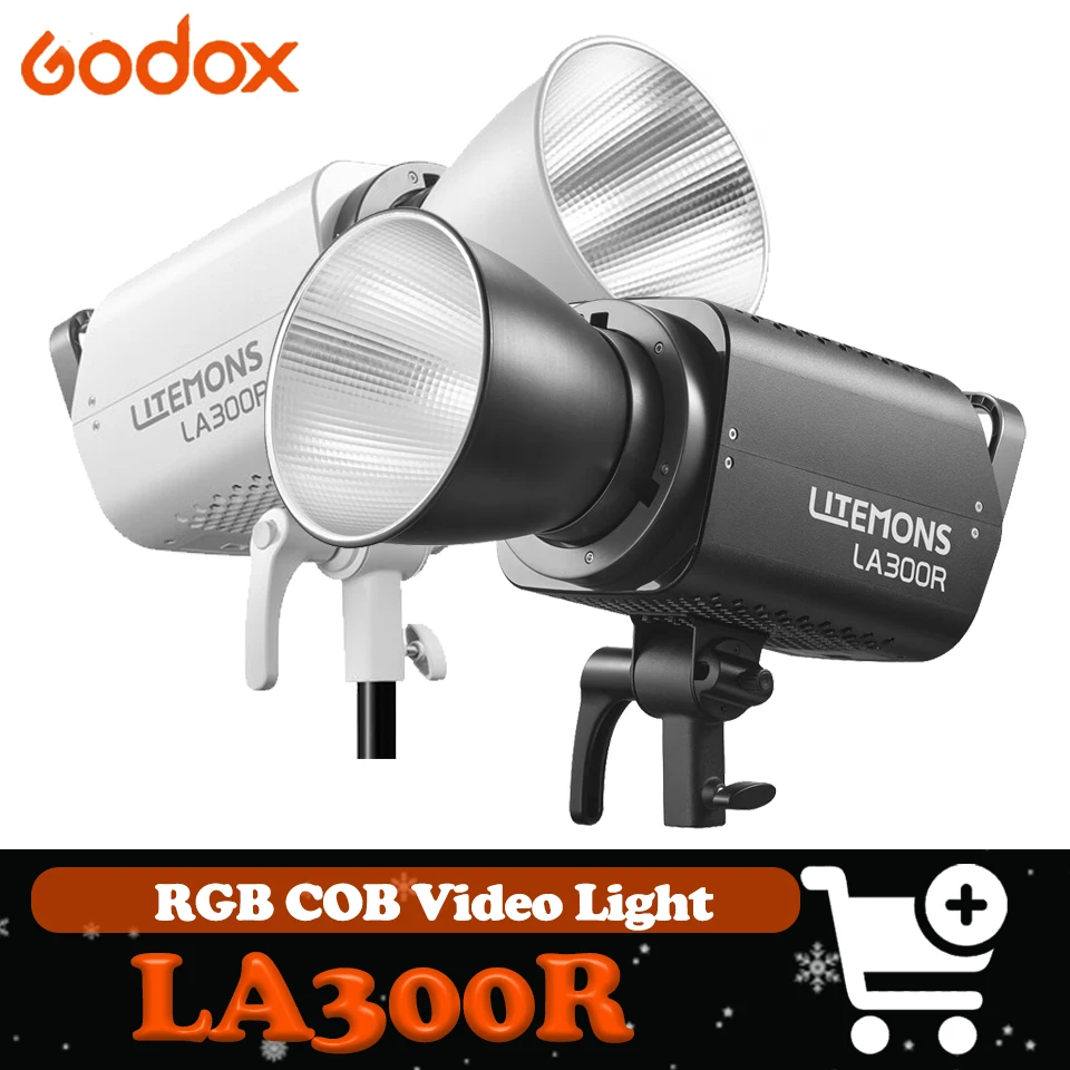 Godox LA300R Full-color LED Light with App Control Photography Light Bowens Mount COB Video Light for Photography Stuio Vlog