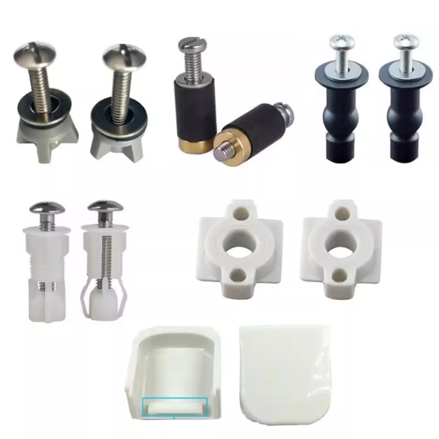 Toilet Seat Screws Compatible with Kohler Rubber Expansion Nuts Bolts Fixing Kit