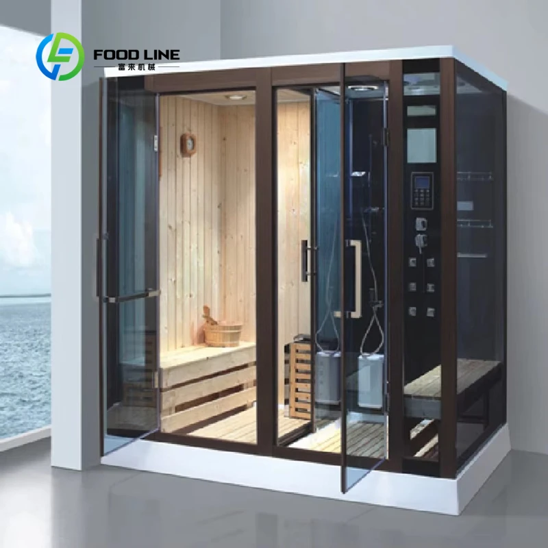 Customized Indoor Infrared Sauna Steam Sauna Spa Room, Steam and Sauna Combined Unit with Enclosed Shower Room