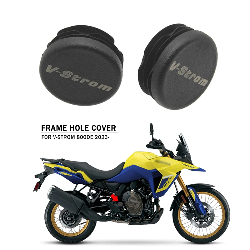 

Motorcycle Frame Hole Cover Caps Plug Frame Cap For Suzuki V-STROM 800 DE VStrom 800DE 2023 2024 2PCS Chassis Plugs