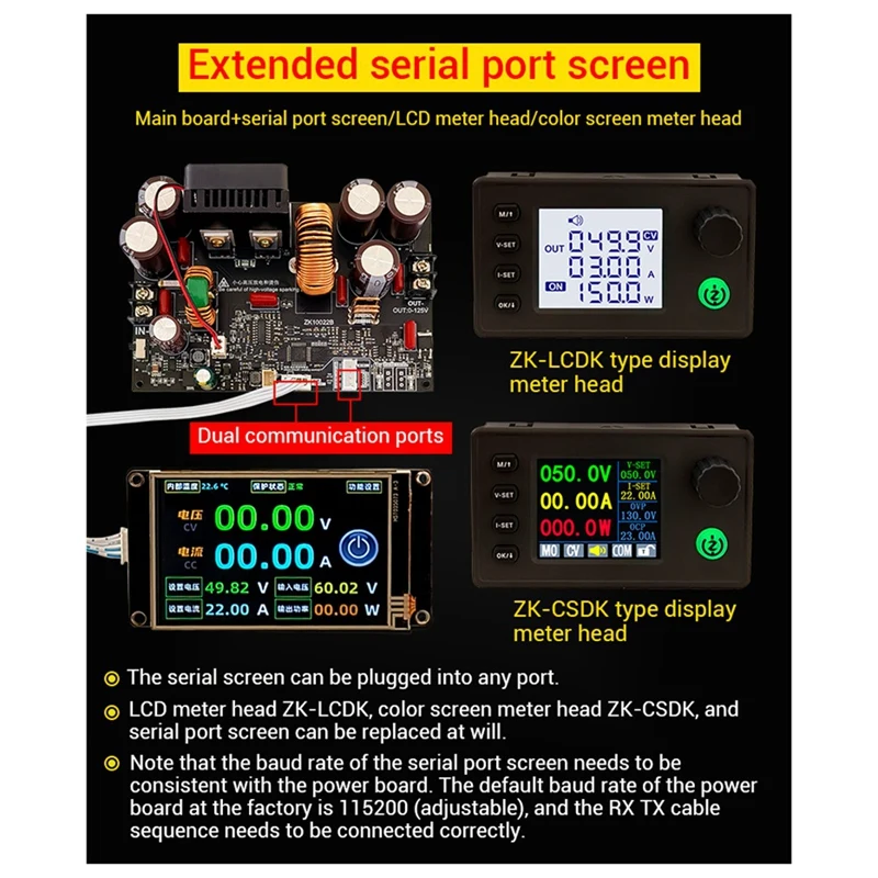 ZK-10022C CNC Step-Down DC Adjustable Regulated Power Supply Constant Voltage And Constant Current Module Upgrade