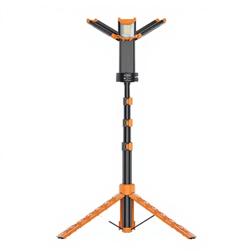 Portable LED lantern with rotatable magnetic base, waterproof camping lighting mode, suitable for mountaineering, hiking