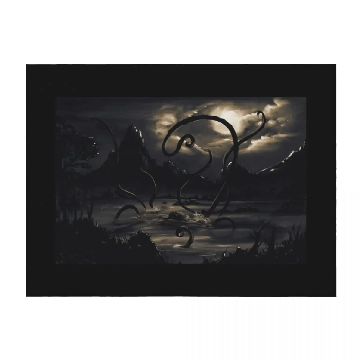 

At night, when he awakens ... Throw Blanket christmas decoration halloween Hairy Luxury Designer Blankets