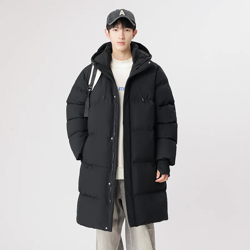 Winter Mode Jugend Mittlere und Lange Kleidung Männer Koreanische Version Beliebte Brot Unten Baumwolle Verdickt Warme Mantel männlichen bobojaco