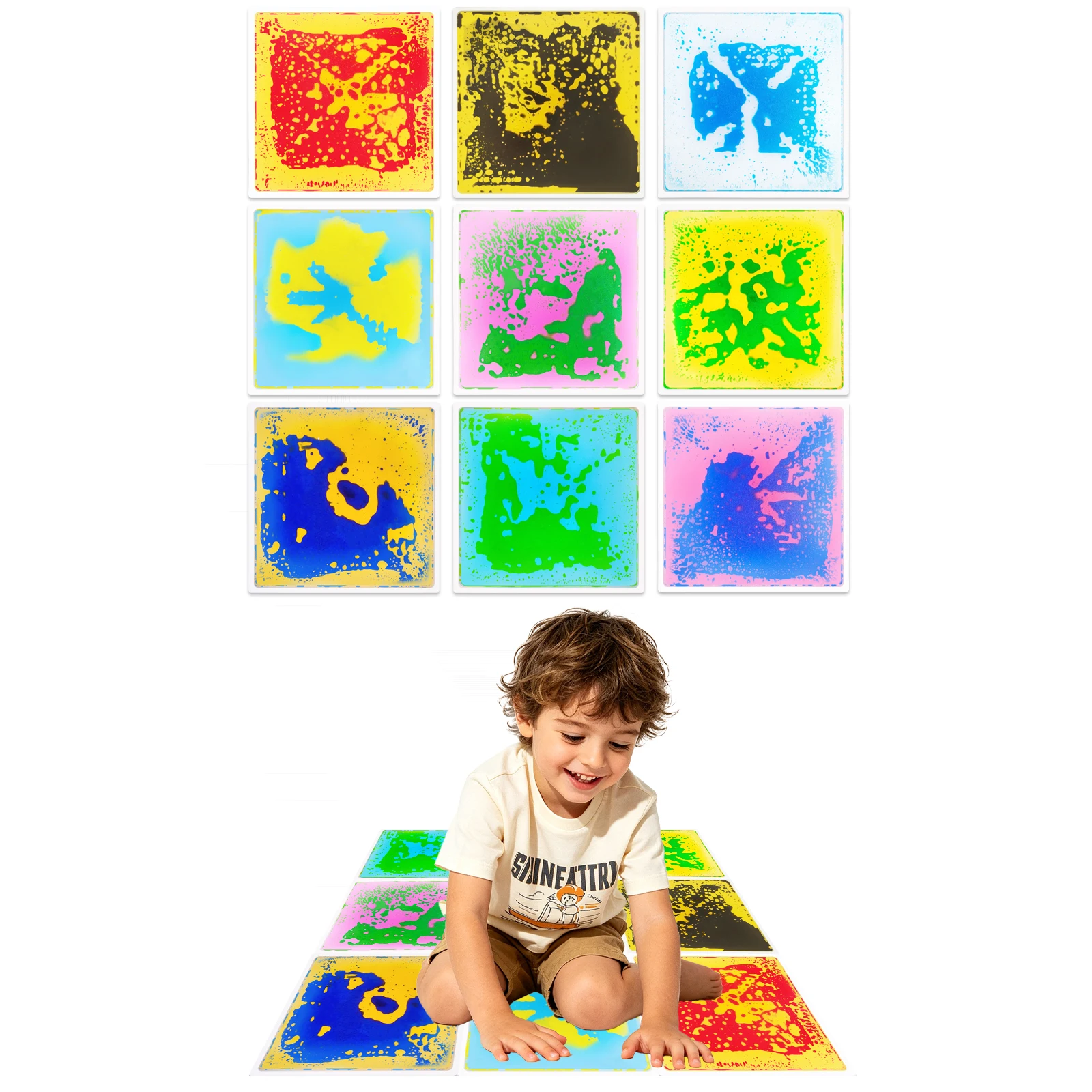 Kids Sensory Walking Pads Interlocking Sensory Floor Mats Indoor Play Pads For Kindergarten Toddler Sensory Play