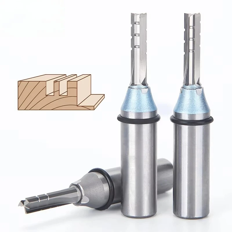 3PCS 12.7mm Shank Router Bits Wood 3 Flutes TCT Straight Milling Cutter For MDF Plywood Chipboard Endmil Woodworking Tools