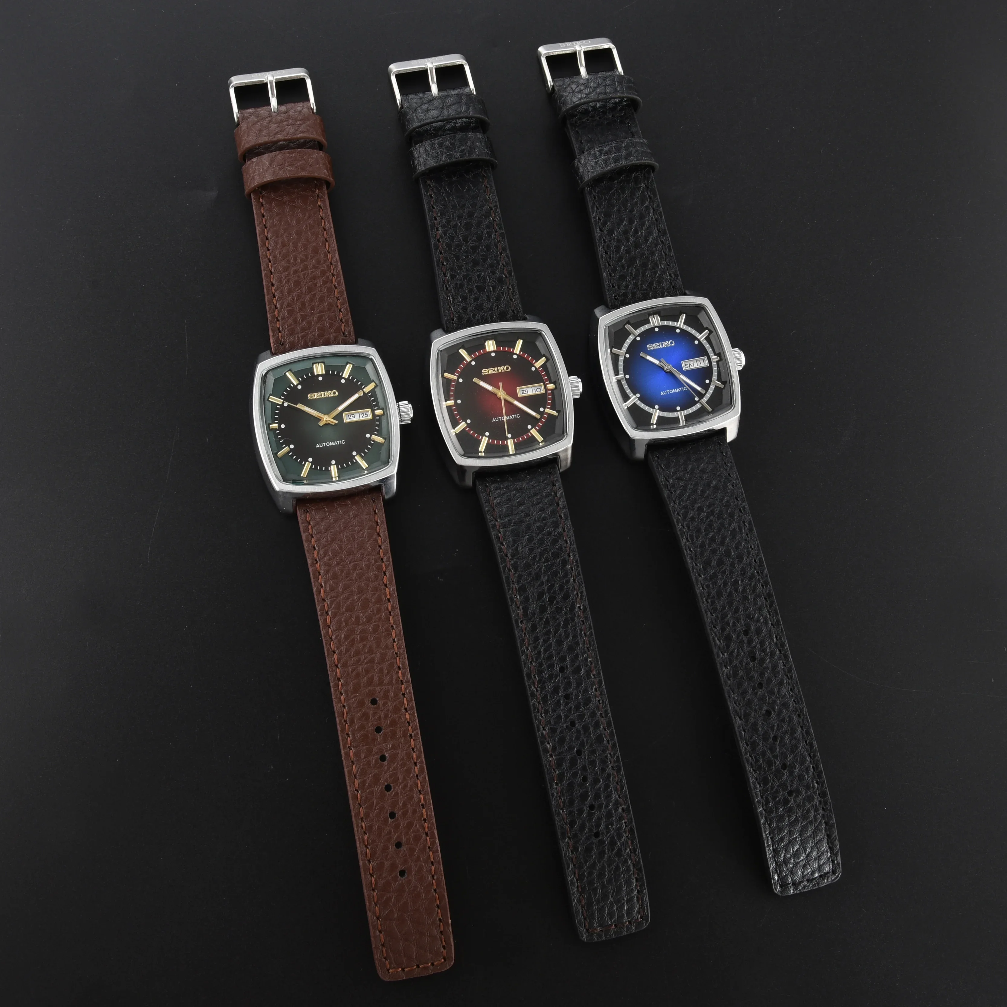 Original Seiko Watch Men\'s Automatic Mechanical Watch Casual Business Clock Wine Bucket Steel Belt Men Waterproof Belt Watches