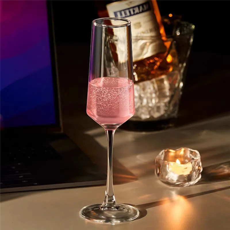 ABDJ-ホーム ガラス ゴブレット 縦線 シャンパン グラス ハイエンド 赤ワイン グラス 白ワイン グラス カクテル グラス