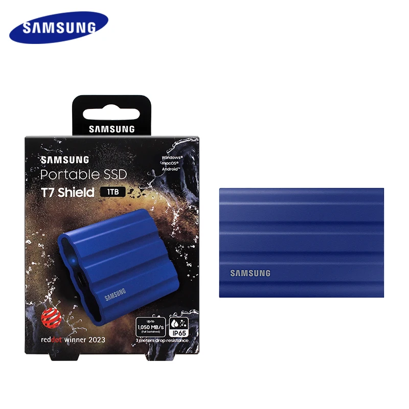 SAMSUNG Portable SSD T7 Shield USB 3.2 Type-C Solid State Drive 4TB 2TB 1TB PSSD External Hard Disk Drive for Desktop Laptop