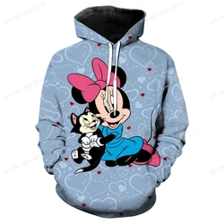 Disney Halloween Hoodie Autumn Men Women Cartoon Mickey Minnie Printed Hooded Clothing Fashion Coat With Hat Casual Streetwear