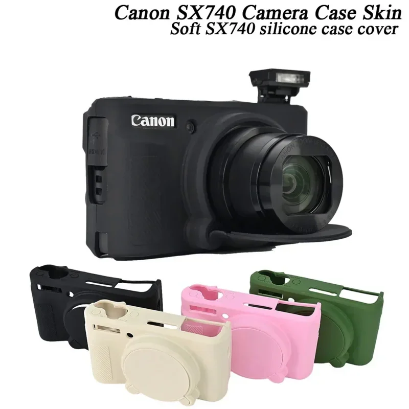 Siliconen Case Camera Tas Voor Canon Power Shot Sx730 Sx740 Sx740hs Rubber Beschermhoes Huid Zacht Sx740