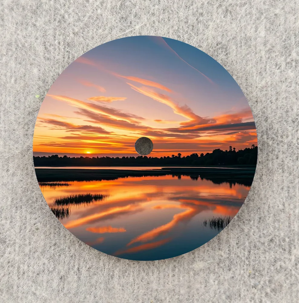 Циферблат NH35 Sunset Lake Креативный циферблат 28,5 мм Цветной циферблат NH36 Циферблат подходит для часов NH35/36 Механизм Замена деталей Пользовательский логотип