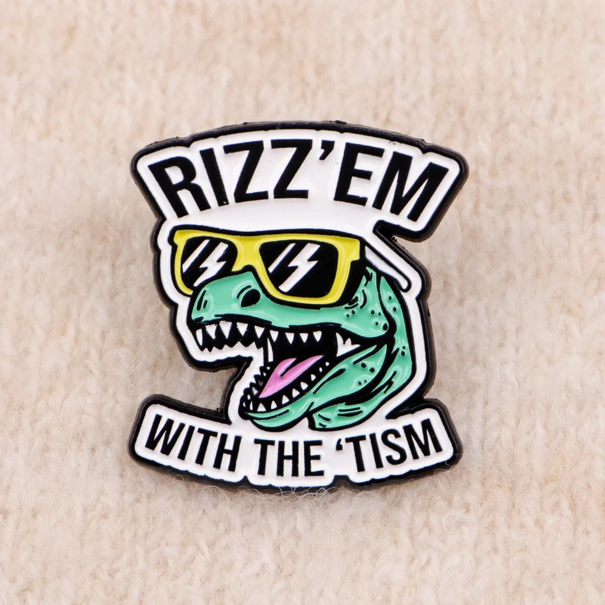 Dinosaur Quote Enamel Pin Cool Brooch Lapel Pins Badge on Backpack Clothing Accessories Fashion Jewelry Friends Gifts