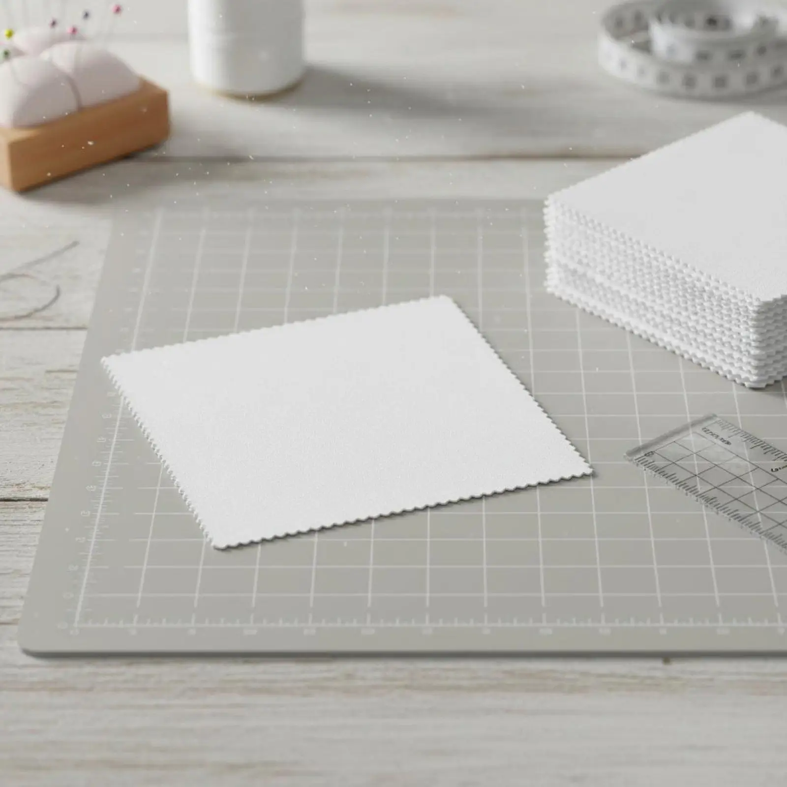 100 Pieces Evenly Sized Size Precut White Cotton Squares Soft White Charm Pack