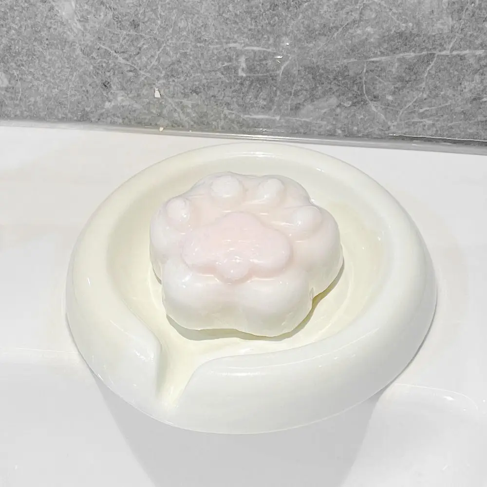 Lollipop Shaped Ceramic Soap Box Moisture-proof Light Luxury Bathroom Soap Holder Self Draining Water Delicate Soap Dish Hotel