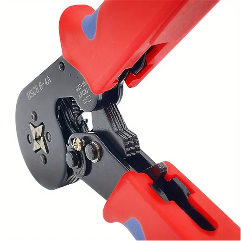 HSC8 6-4 6-6 Self-Adjustable Ratchet Ferrule Crimping Tool Plier 0.25-10mm² Crimper Kit with 400-2000pcs Wire Terminals